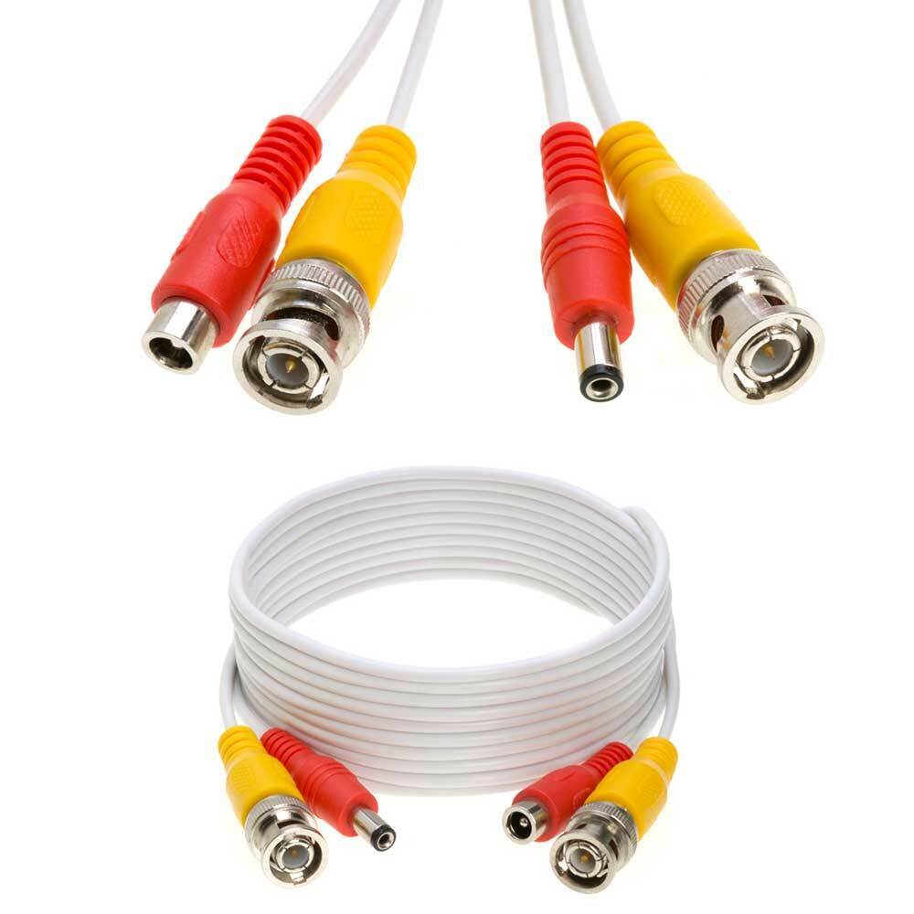Extender Siamese 50ft CABLE PREMIUM CCTV Security Camera Video BNC Adapter