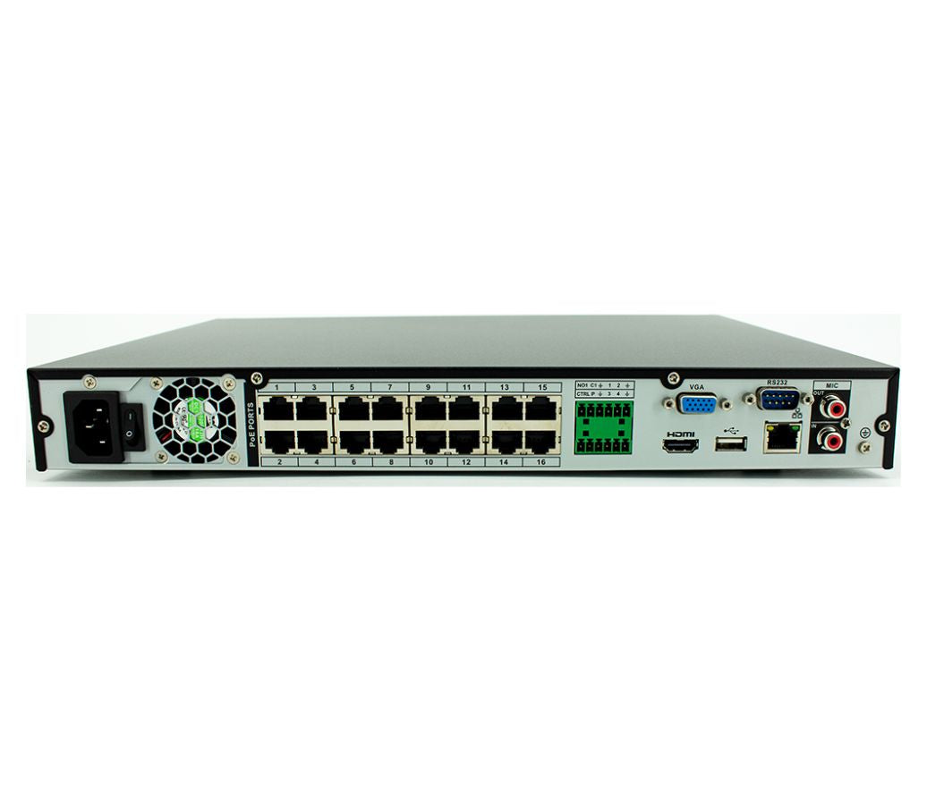 N42C3P4 Dahua 16ch IP PoE Recorder w/ HDD 16-channel 4K NVR ?s Lite Series video