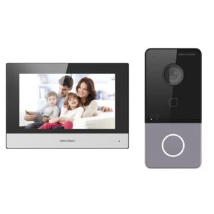 Hikvision DS‑KIS603‑P(C) 2MP IP Video Intercom Kit – Outdoor Door Station + 7" Indoor Touchscreen