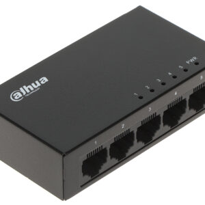 PF8205W‑E Compact 5‑Port PoE Switch – 4× PoE Ports, 250 m Extended Mode, 60 W Total PoE